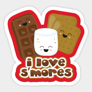 I Love S'Mores Sticker